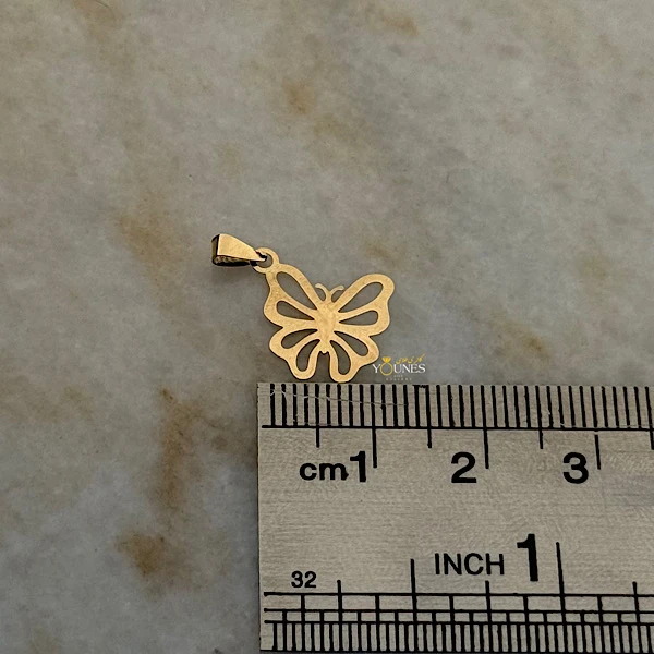 تصویر دوم آویز پروانه طلا لیزری